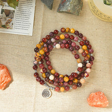 Load image into Gallery viewer, The Colorful Agate Lotus Mala
