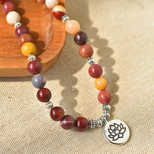 Load image into Gallery viewer, The Colorful Agate Lotus Mala
