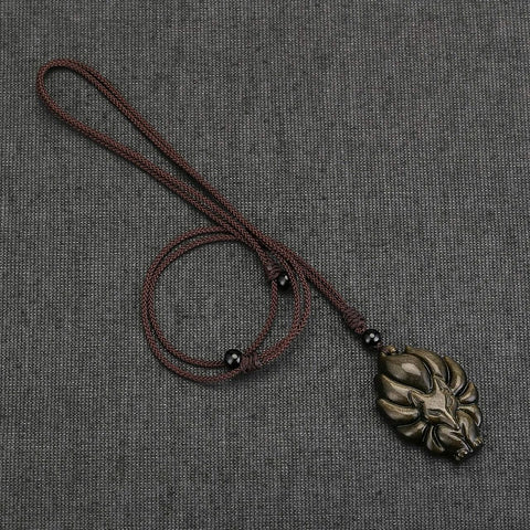 Rainbow Obsidian Nine-Tail Fox Pendant
