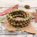 Red-Green Agate Mala