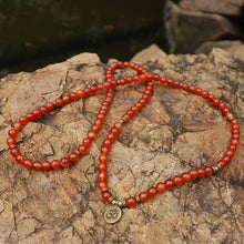 Load image into Gallery viewer, Red Agate Lotus Mala

