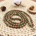 Red-Green Agate Mala