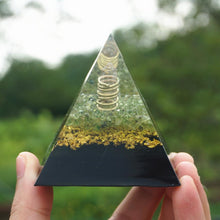 Load image into Gallery viewer, Peridot Cleansing Orgone Pyramid

