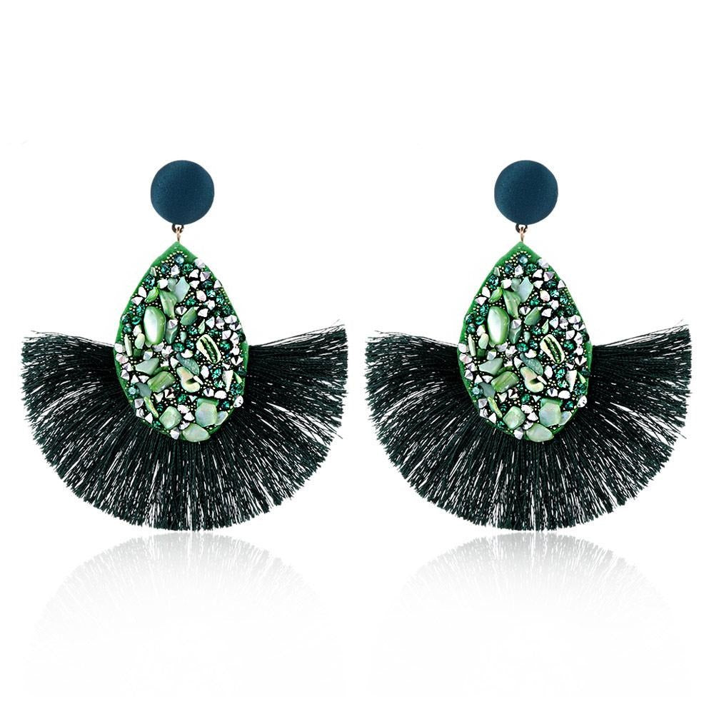 Natural Stone Tassels Earrings