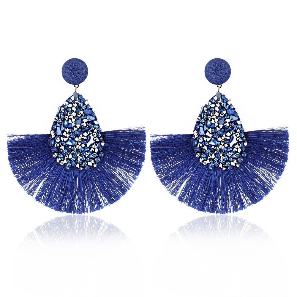 Natural Stone Tassels Earrings