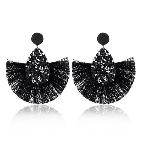 Natural Stone Tassels Earrings