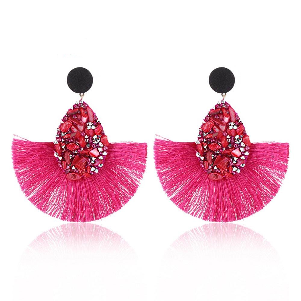 Natural Stone Tassels Earrings