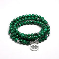 Malachite Lotus Mala