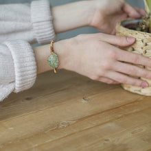 Load image into Gallery viewer, Raw Gold-Plated Crystal Bracelet
