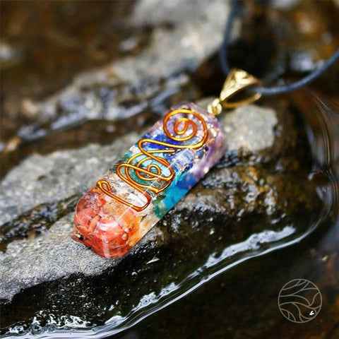Orgone Seven Chakra Pendant
