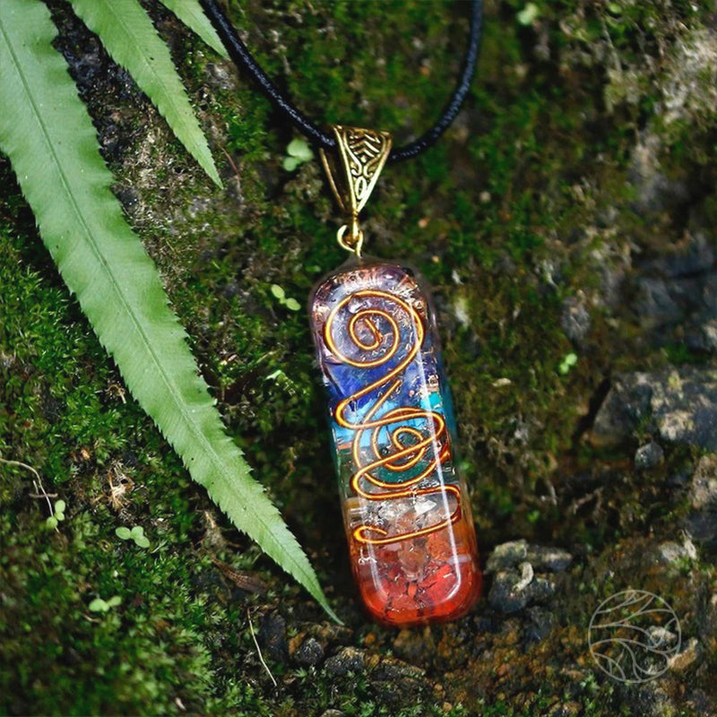 Orgone Seven Chakra Pendant