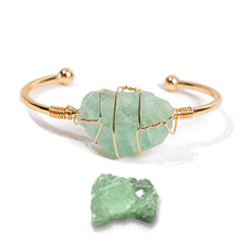 Load image into Gallery viewer, Raw Gold-Plated Crystal Bracelet
