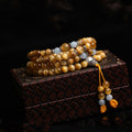 The Top Tiger's Eye Aquamarine Mala